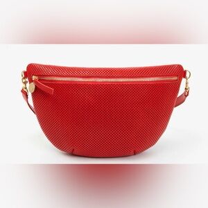 Clare V Grand Fanny Perf Tomato Red NWT
